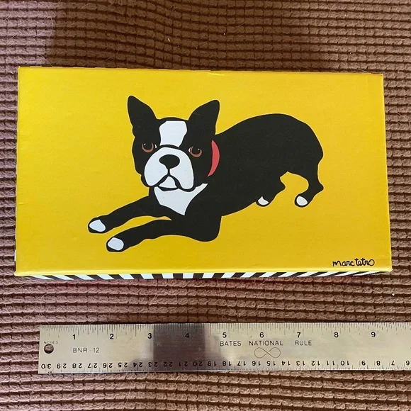 Marc Tetro Yellow Boston Terrier Wallet - In Mint Condition in the original box! - Picture 2 of 9